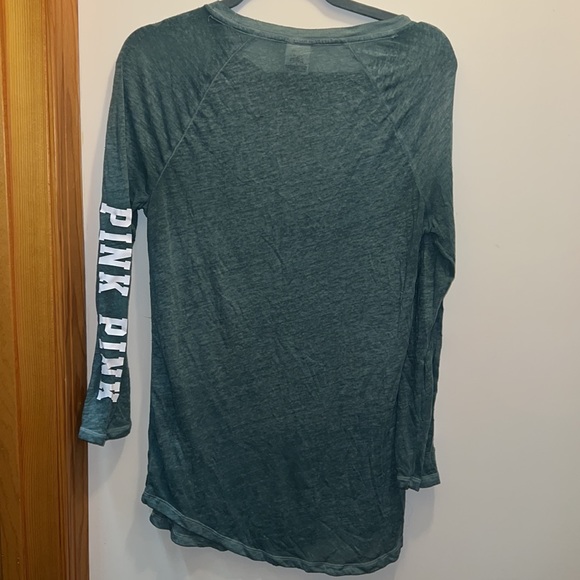 Womens Small Victoria’s Secret PINK long sleeve teal - Picture 4 of 4